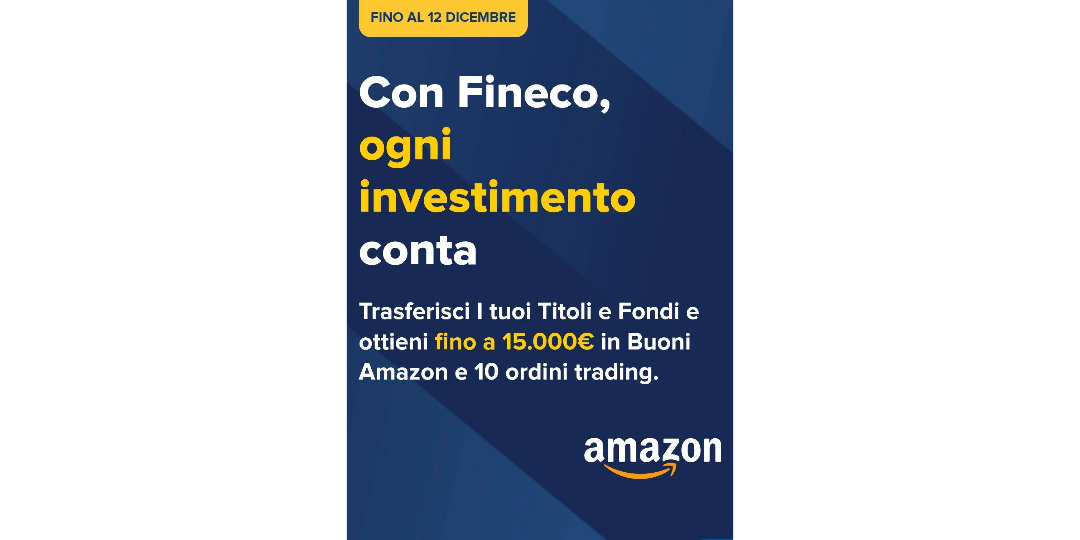 Rappresentazione visiva dell'articolo: Porta titoli in Fineco e ricevi un buono Amazon